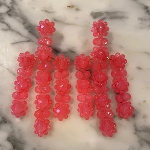 Pink Beaded Statement Earrings - Kate Spade